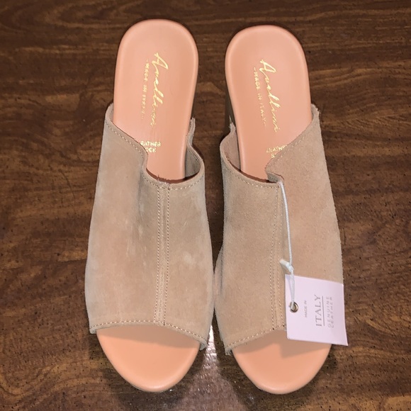 Avellini Stack Heeled Suede Sandals - Picture 2 of 7